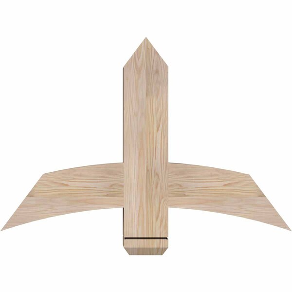 Ekena Millwork Bellingham Smooth Timber Gable Bracket, Douglas Fir, 36"W x 24"H x 5 1/2"D x 5 1/2"F, 16/12 Pitch GBW036X24X0606BEL00SDF - main